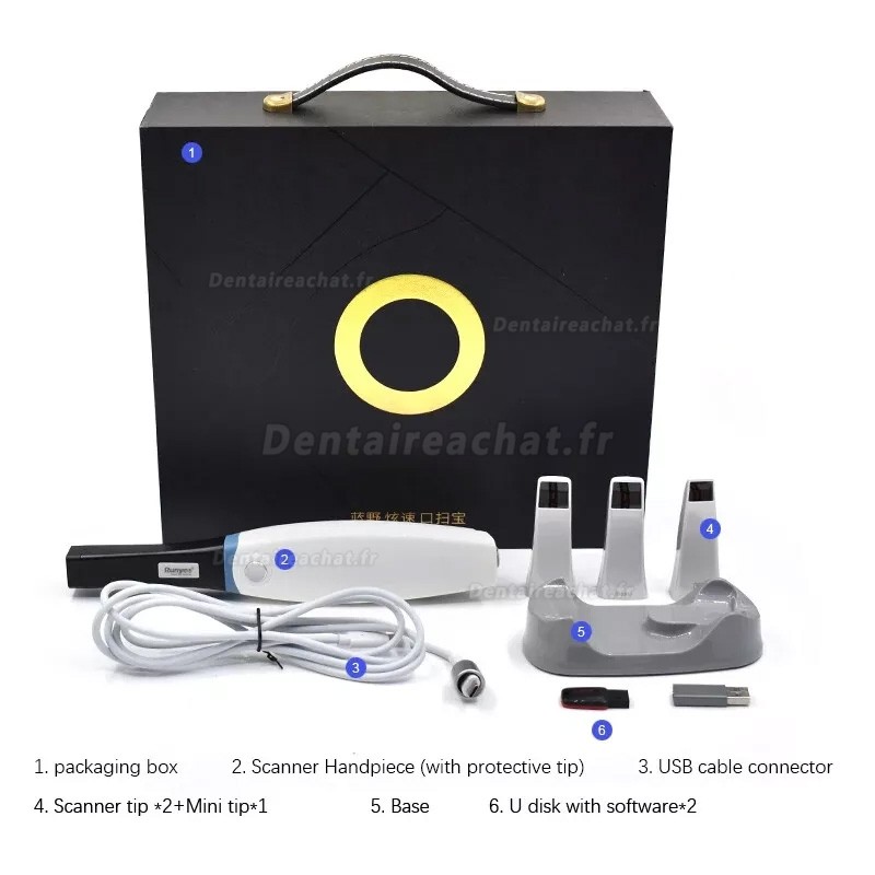 Scanner intra-oral 3D dentaire Runyes 3DS V3 PRO Scanner 3D dentaire numérique avec logiciel